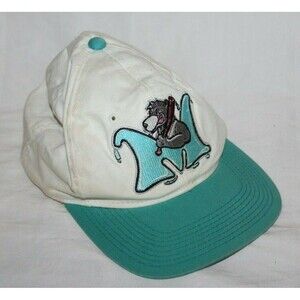 Turquoise Bear Baseball Logo Bat Team "M" Vintage Baseball Hat Cap Adjustable